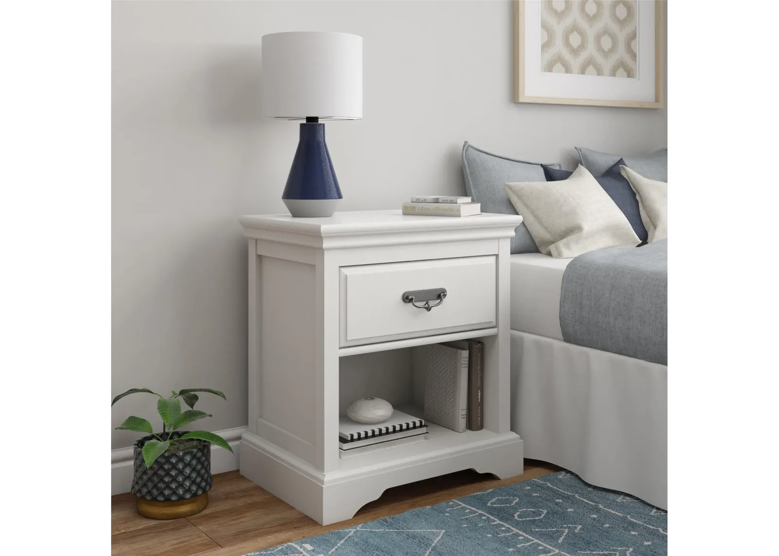 Bristol Traditional White Nightstand