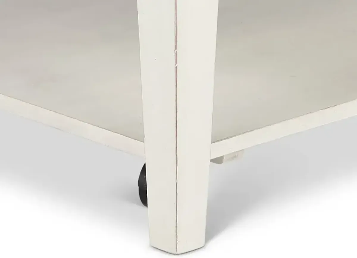 Del Mar Antique White and Gray Coffee Table