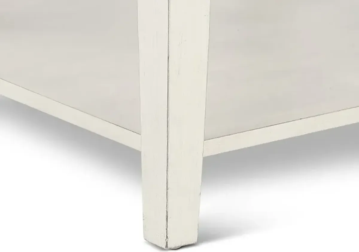 Del Mar Antique White and Gray End Table