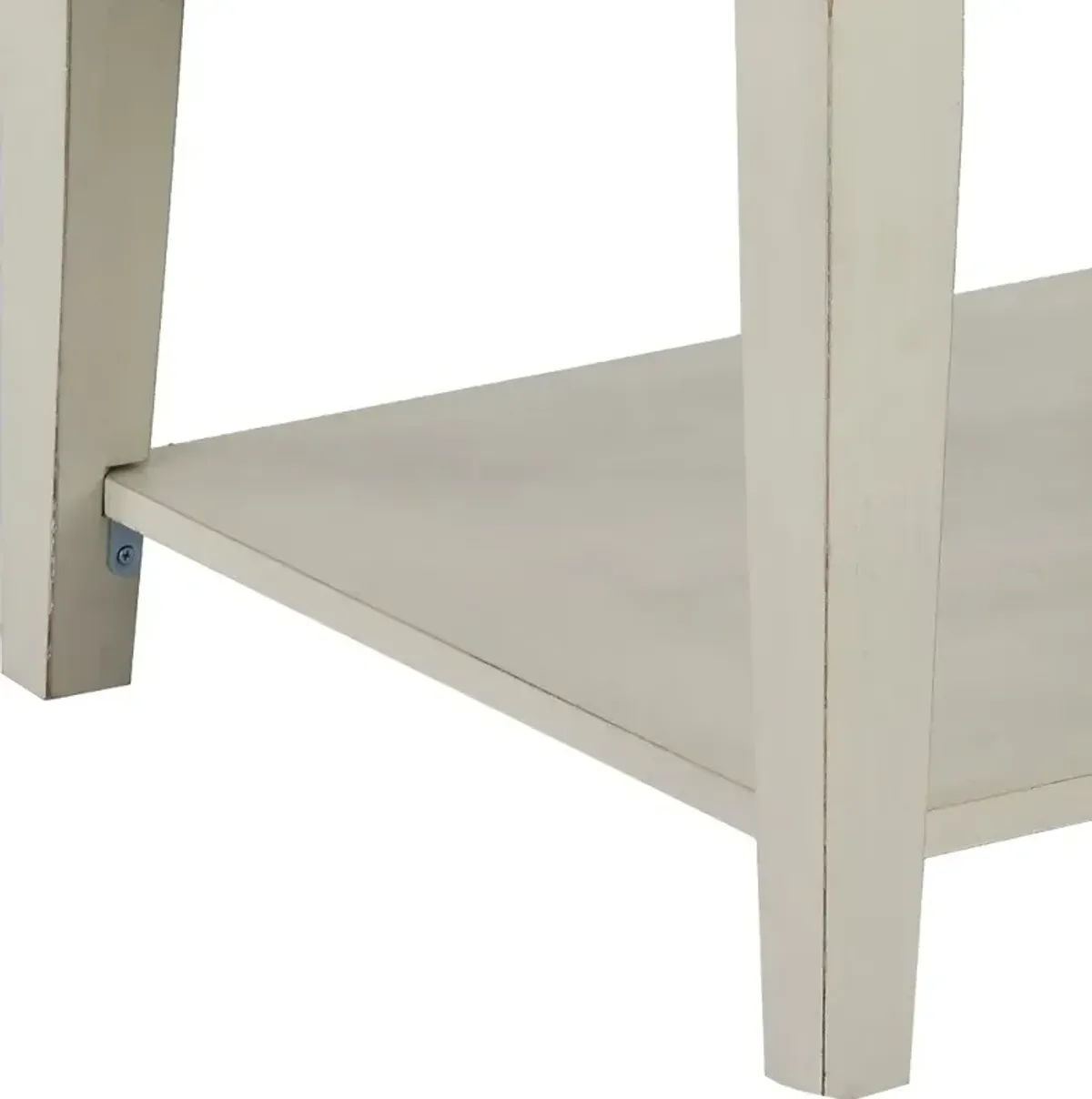 Del Mar Antique White and Gray End Table