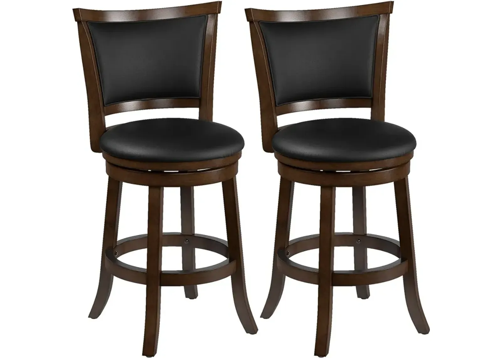 Woodgrove Black Swivel Counter Height Stool, Set of 2