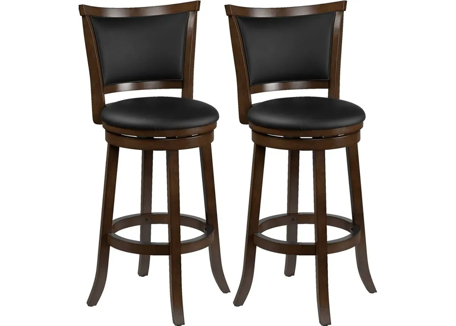 Woodgrove Black Swivel Bar Stool, Set of 2