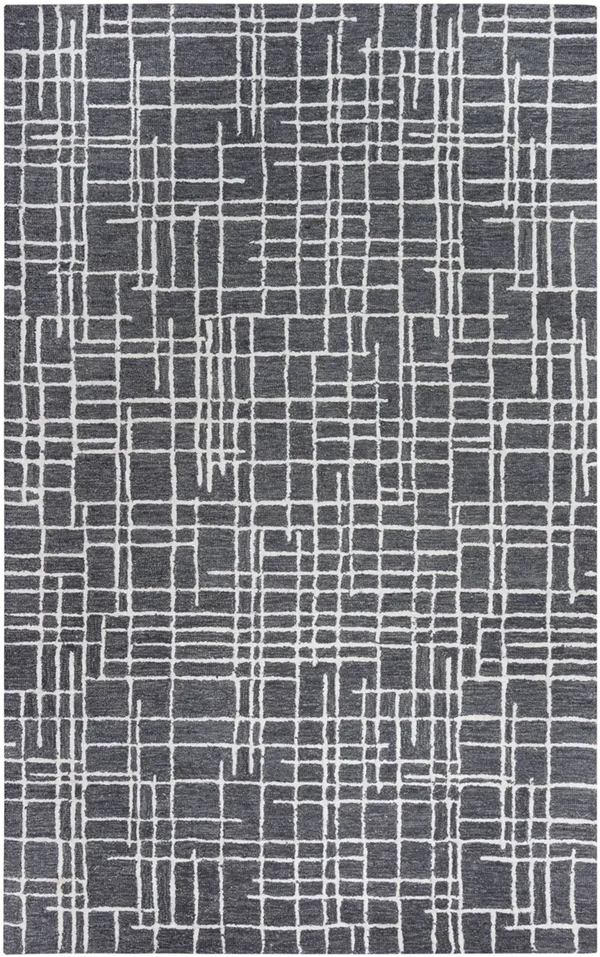 Jazz 5 x 8 Striped Charcoal Area Rug