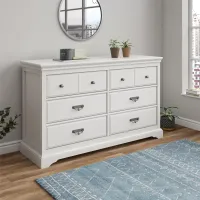 Bristol Traditional White 6-Drawer Dresser