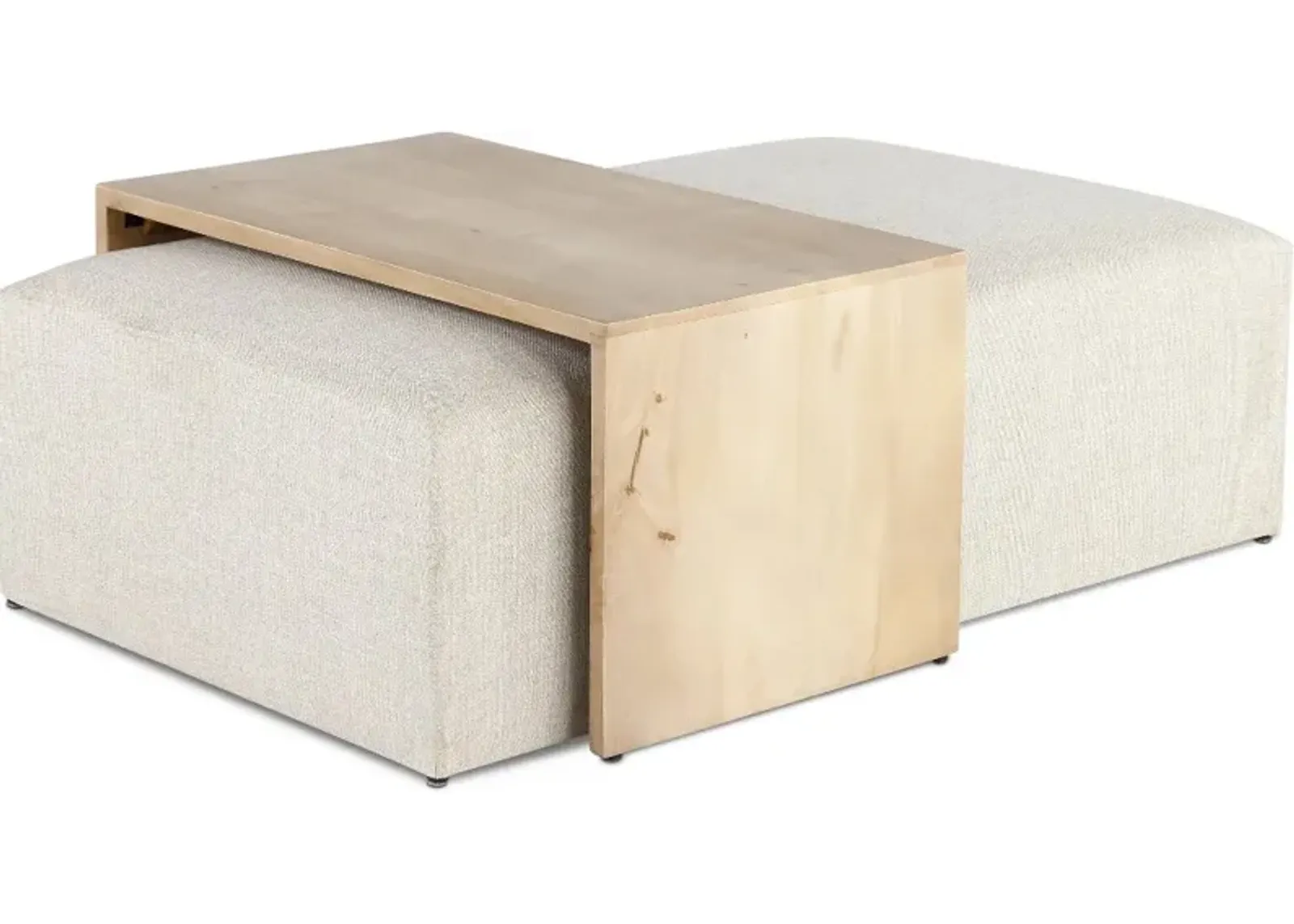 Amelia Subtle Linen Ottoman Coffee Table