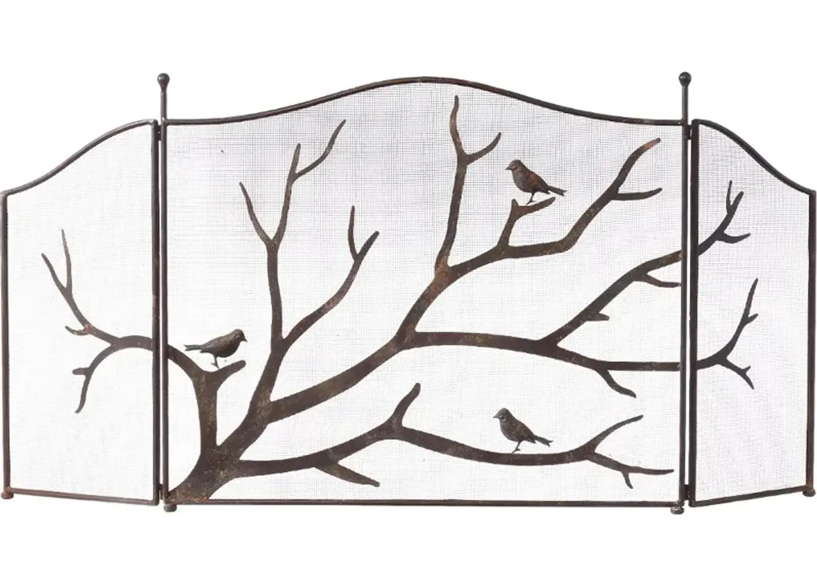 55 Inch Birds On Branch Fire Screen