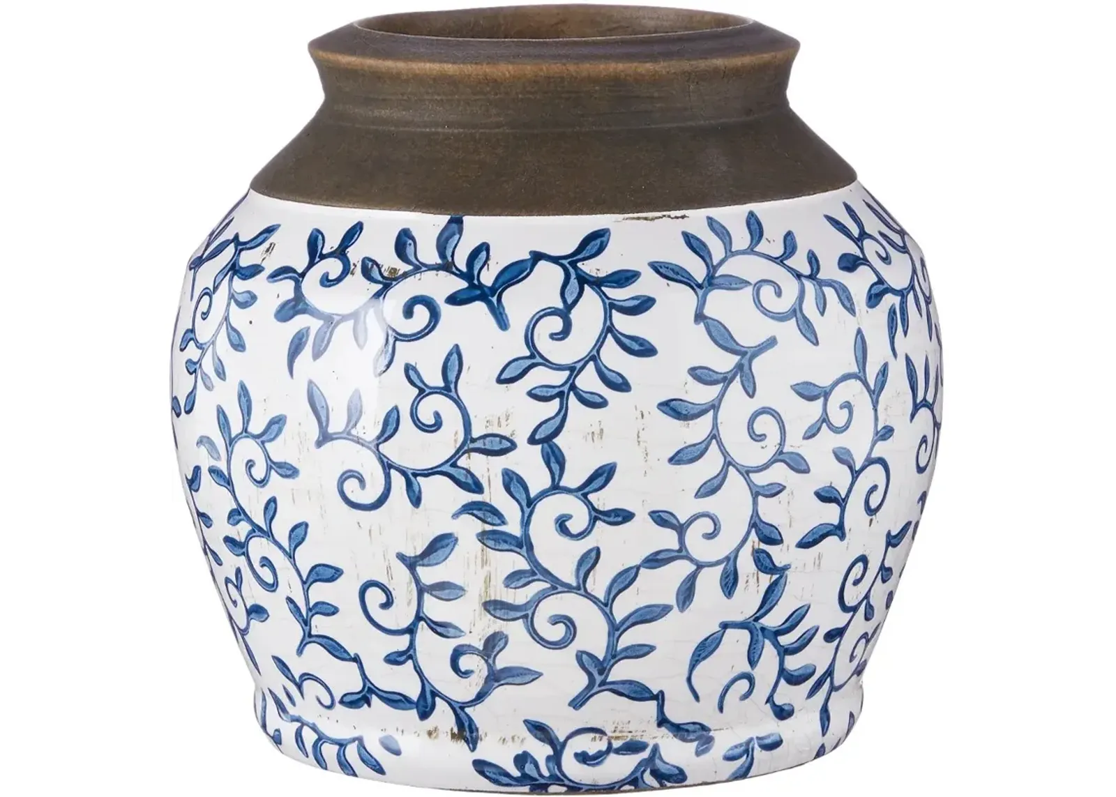 7.5" Blue Transferware Vase