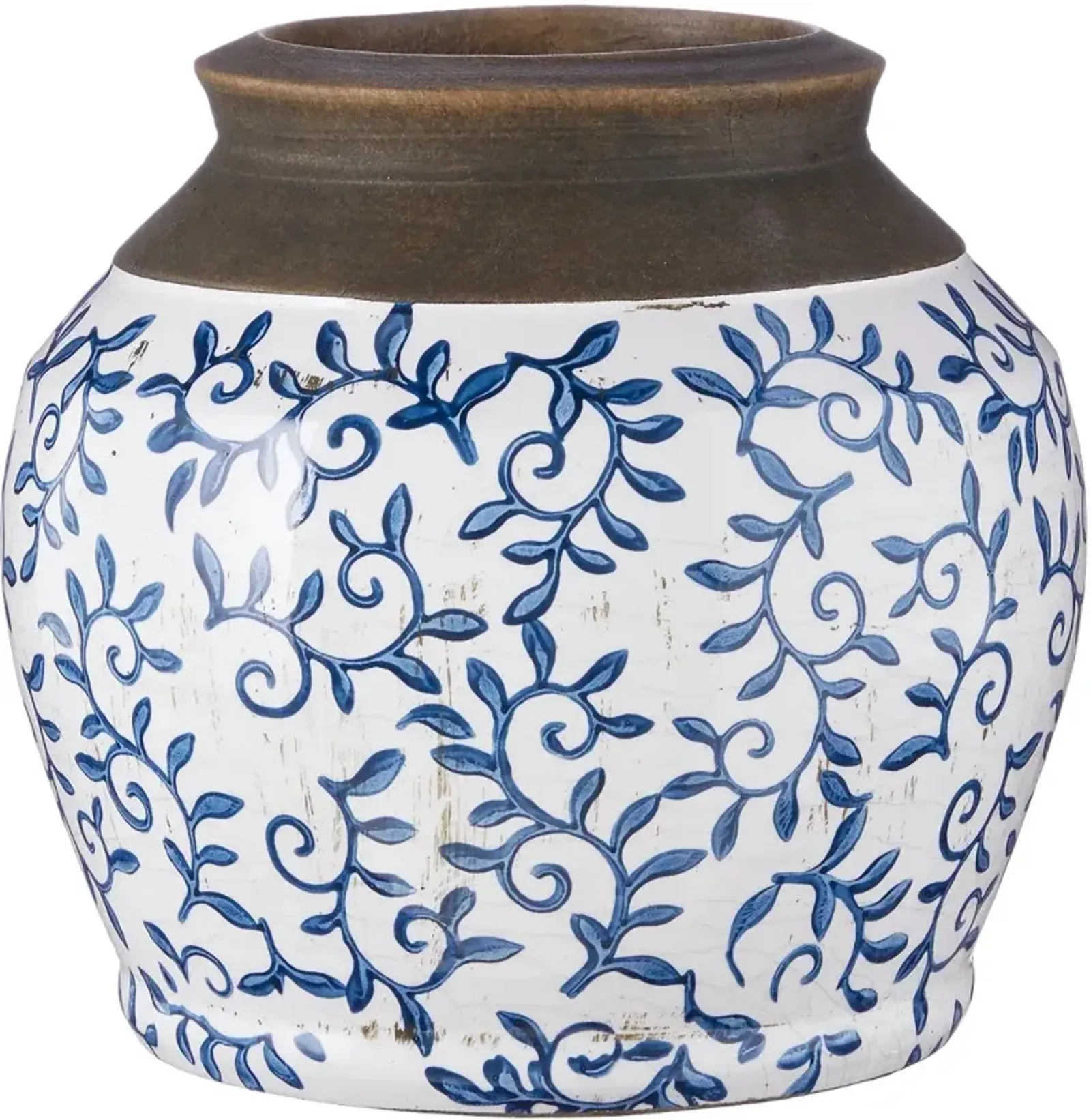 7.5" Blue Transferware Vase