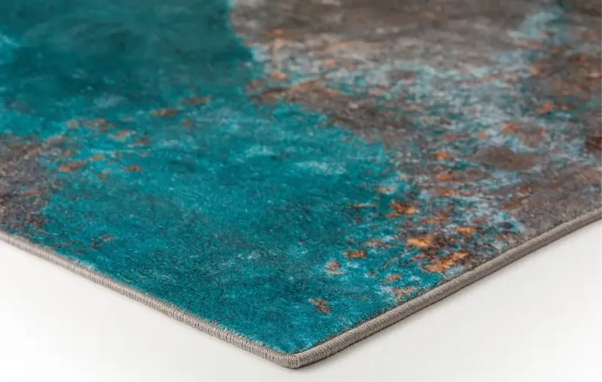 Brisbane 5 x 8 Teal Moonstruck Area Rug