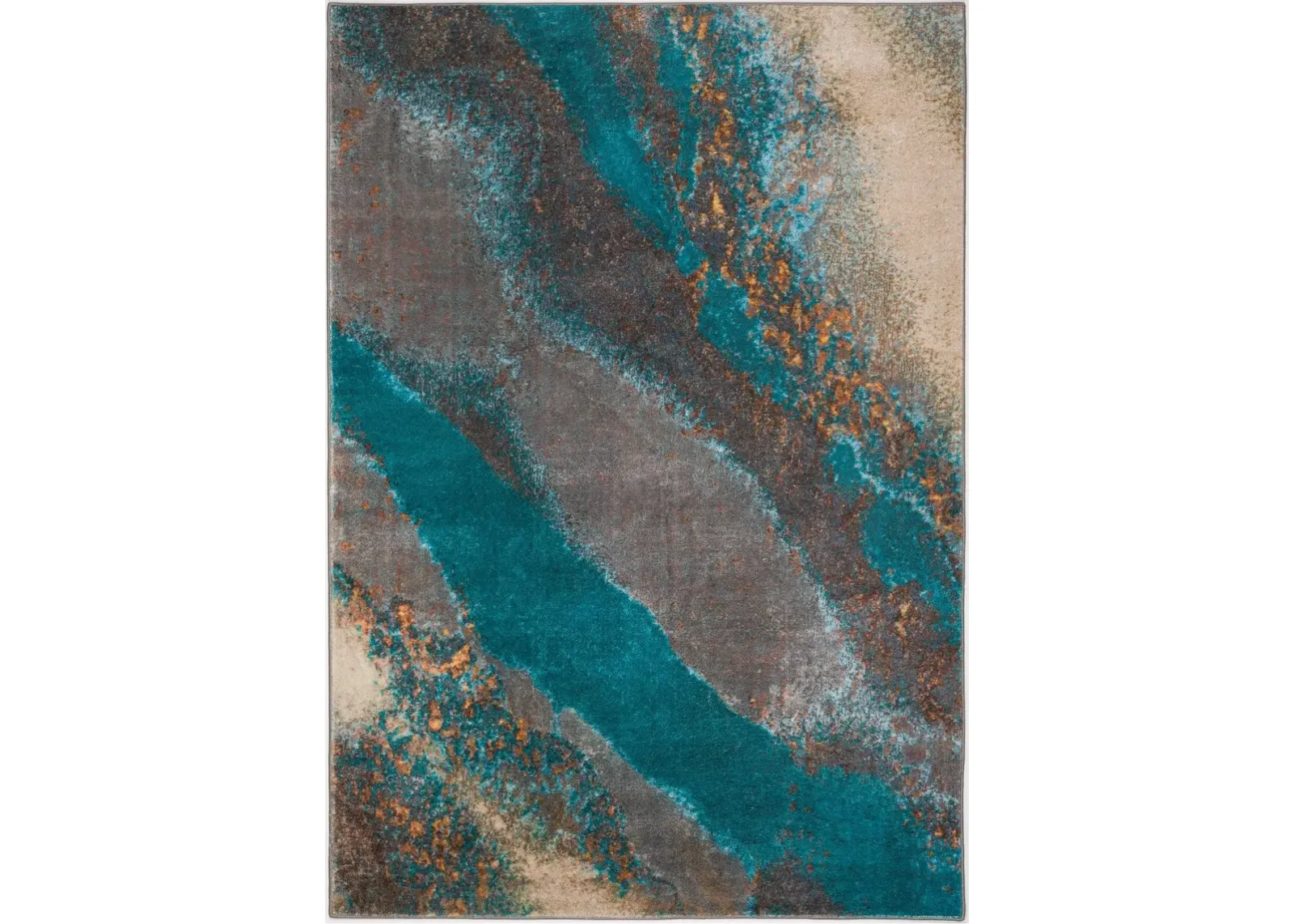 Brisbane 5 x 8 Teal Moonstruck Area Rug