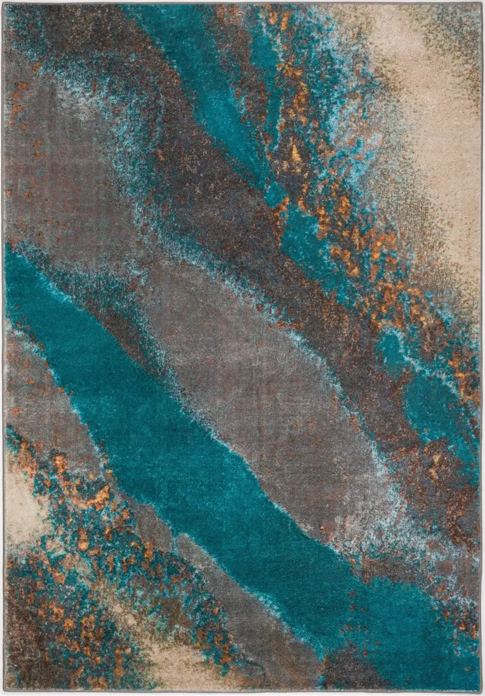 Brisbane 5 x 8 Teal Moonstruck Area Rug