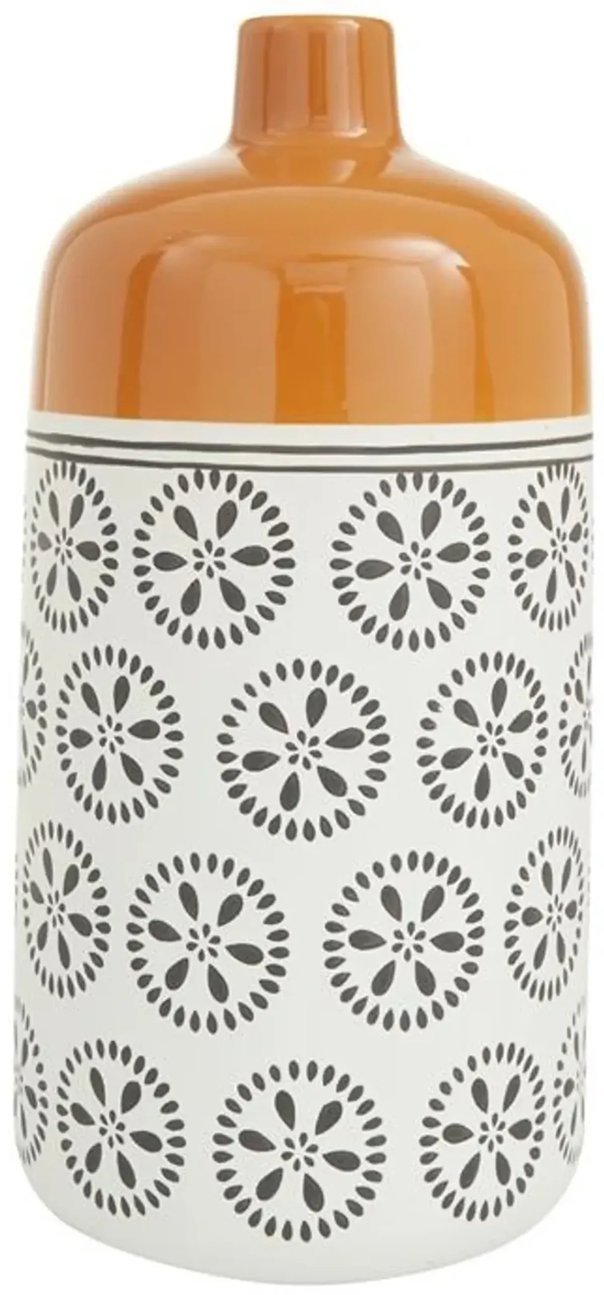 15" Orange Accent Vase