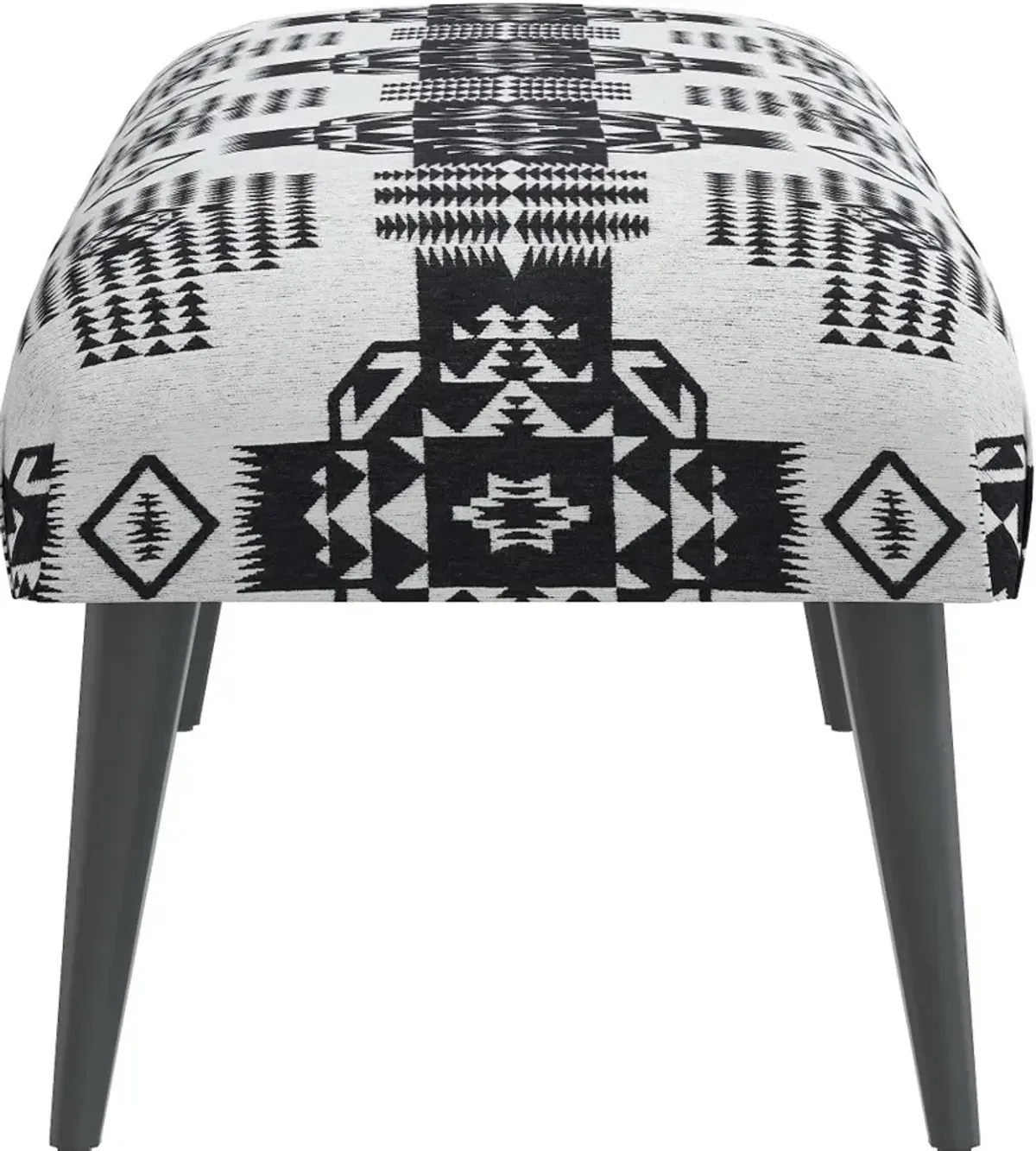 Bridget Black Geometric Bench - Skyline Furniture