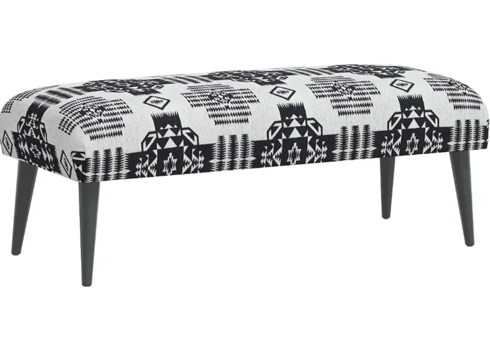 Bridget Black Geometric Bench - Skyline Furniture