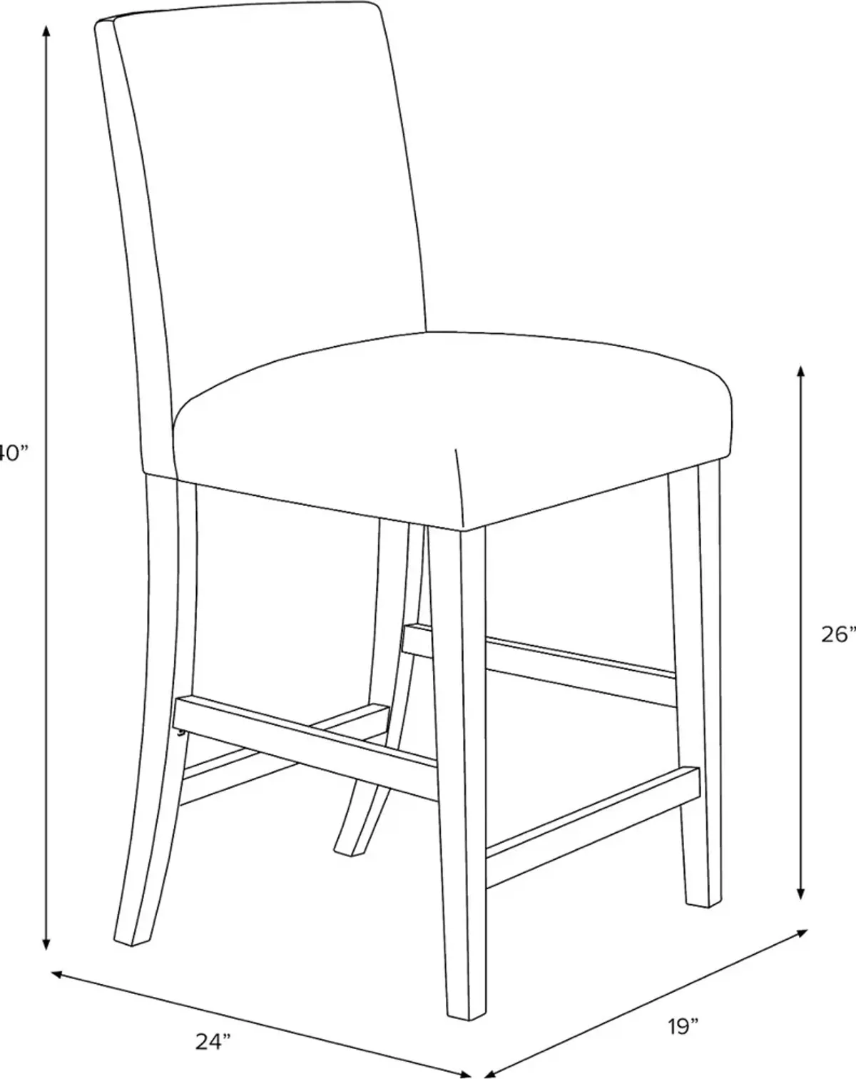 Modern Glaze Landscape Counter Stool - Skyline Furniture