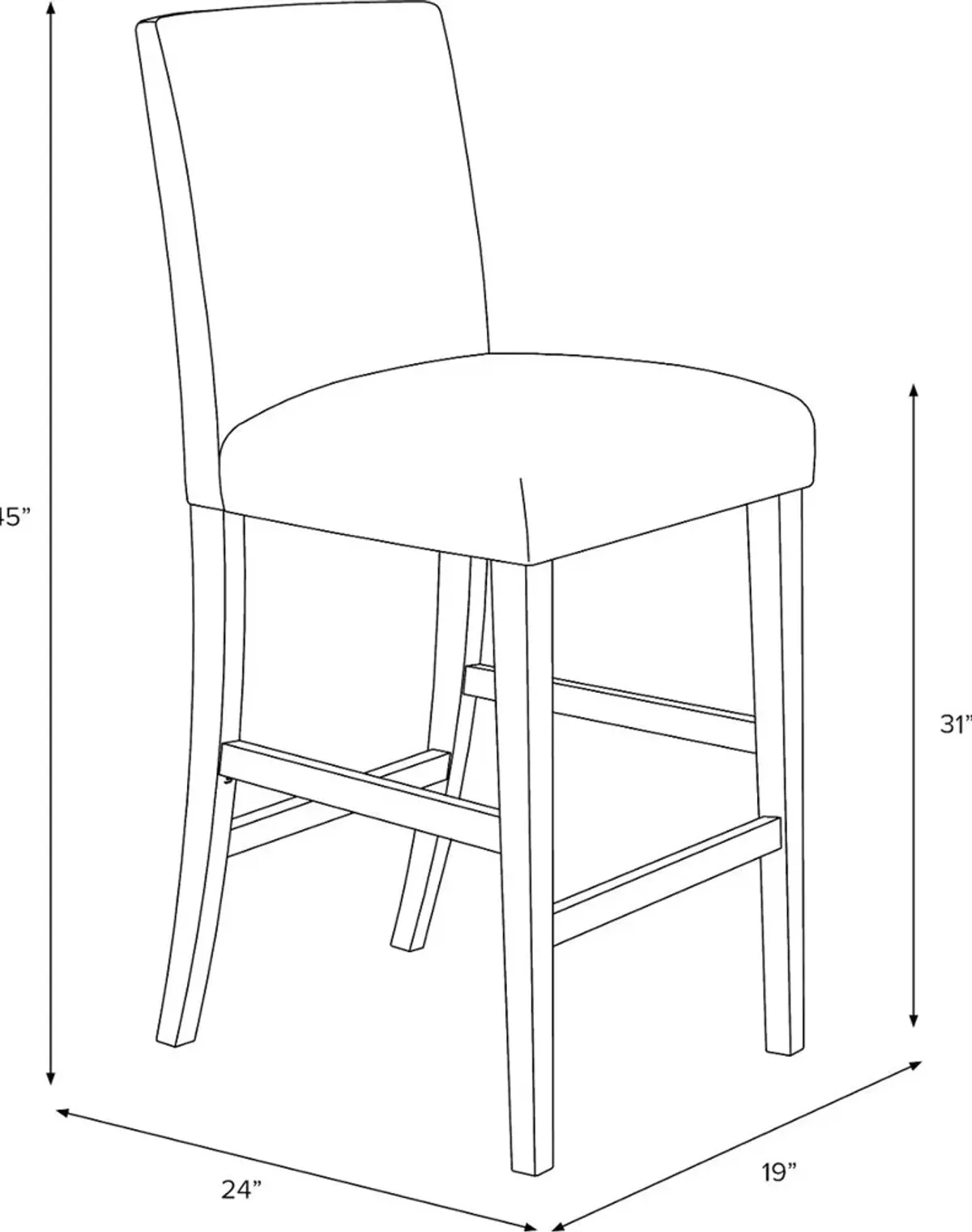 Modern Glaze Landscape Bar Stool - Skyline Furniture