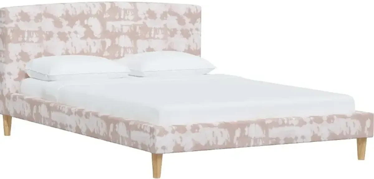 Paige Blush Reverse Tie-Dye Twin Platform Bed - Skyline Furniture