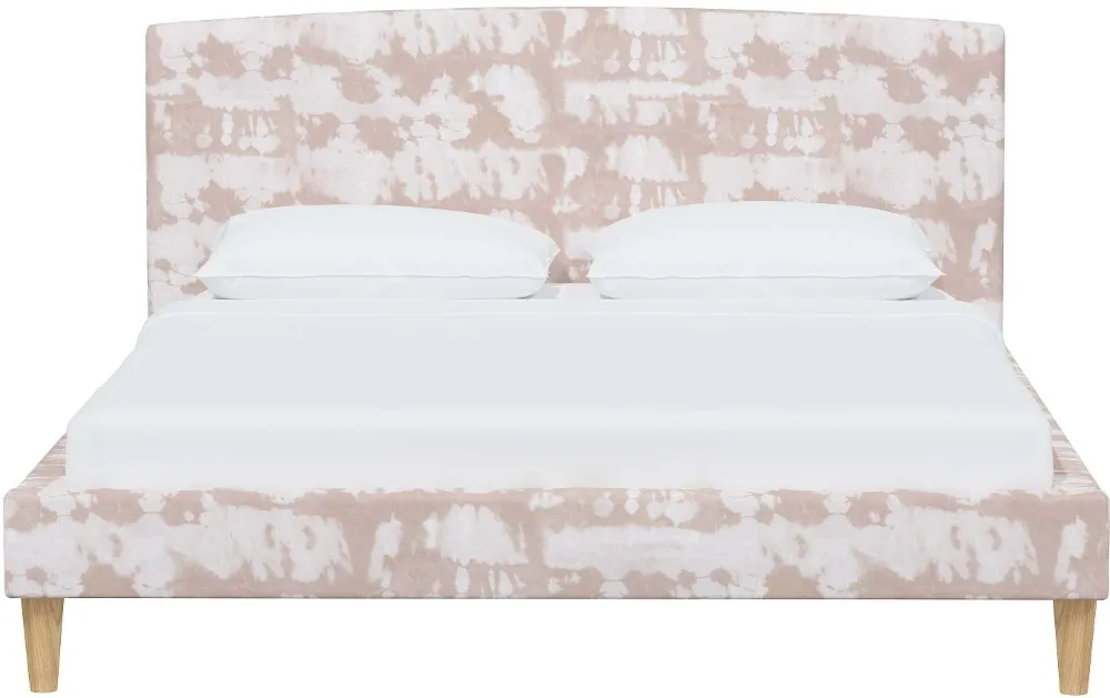 Paige Blush Reverse Tie-Dye King Platform Bed - Skyline Furniture