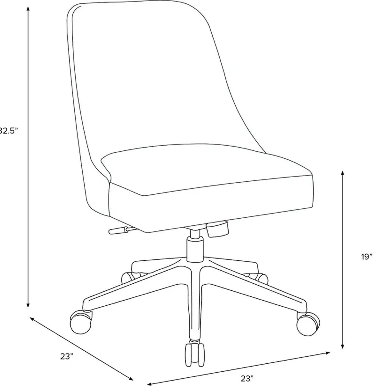 Spencer Sea Fan Blue Office Chair - Skyline Furniture