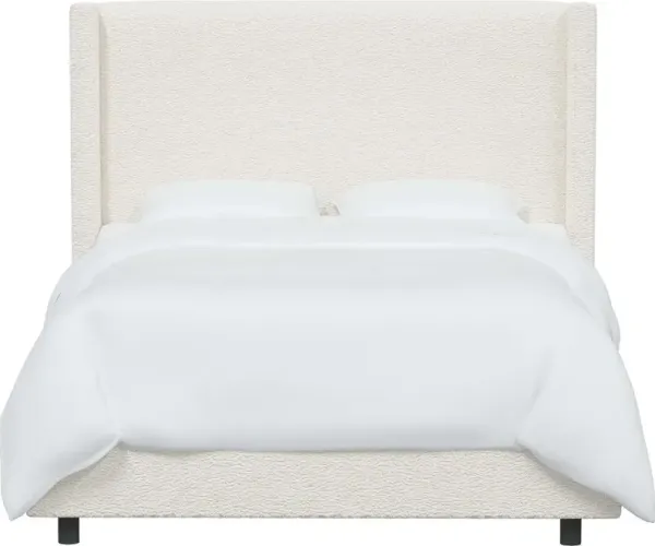 Penelope Sherpa Straight Wingback Twin Bed - Skyline Furniture