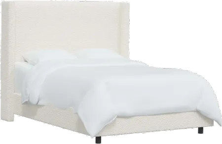 Penelope Sherpa Straight Wingback Twin Bed - Skyline Furniture