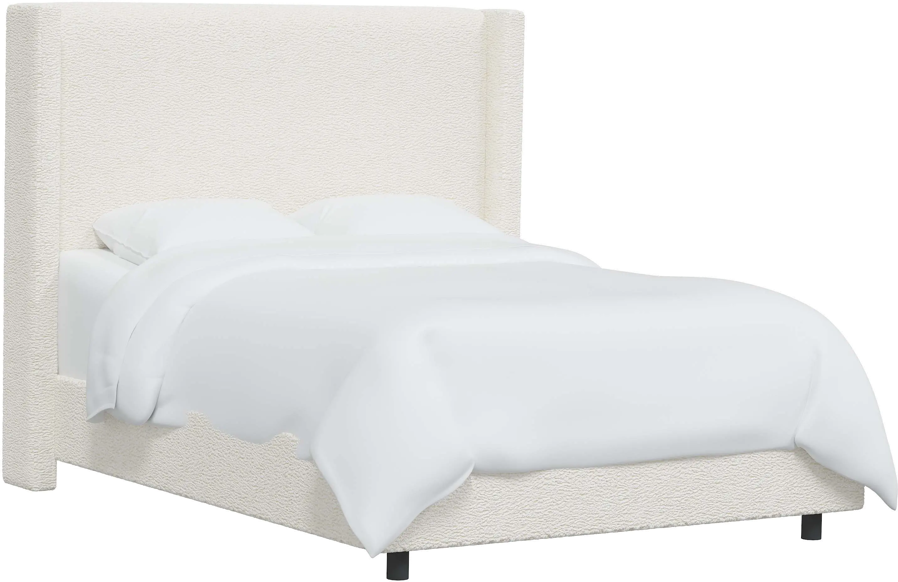 Penelope Sherpa Straight Wingback Twin Bed - Skyline Furniture
