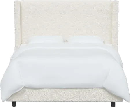 Penelope Sherpa Straight Wingback Full Bed - Skyline Furniture