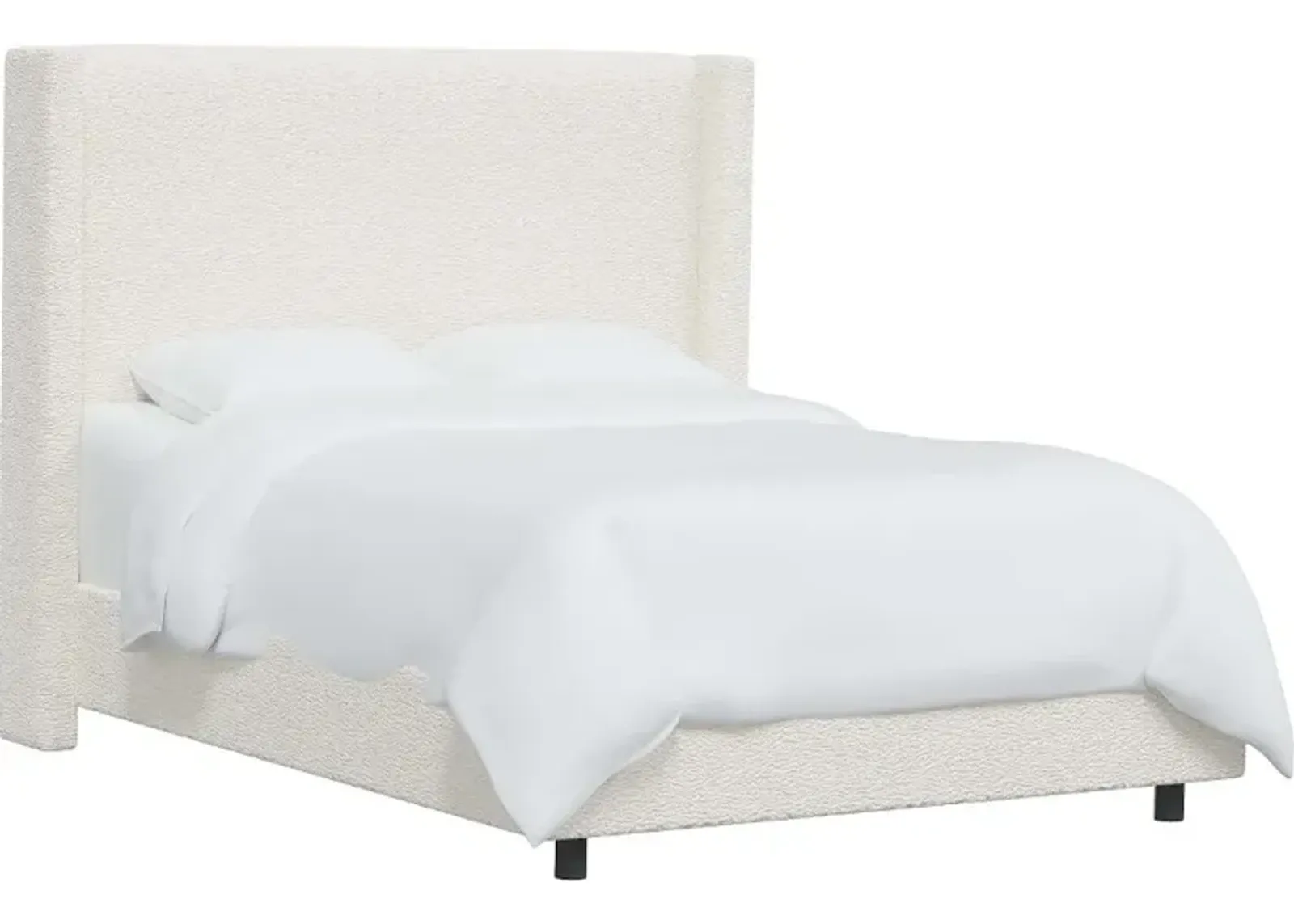 Penelope Sherpa Straight Wingback California King Bed - Skyline...