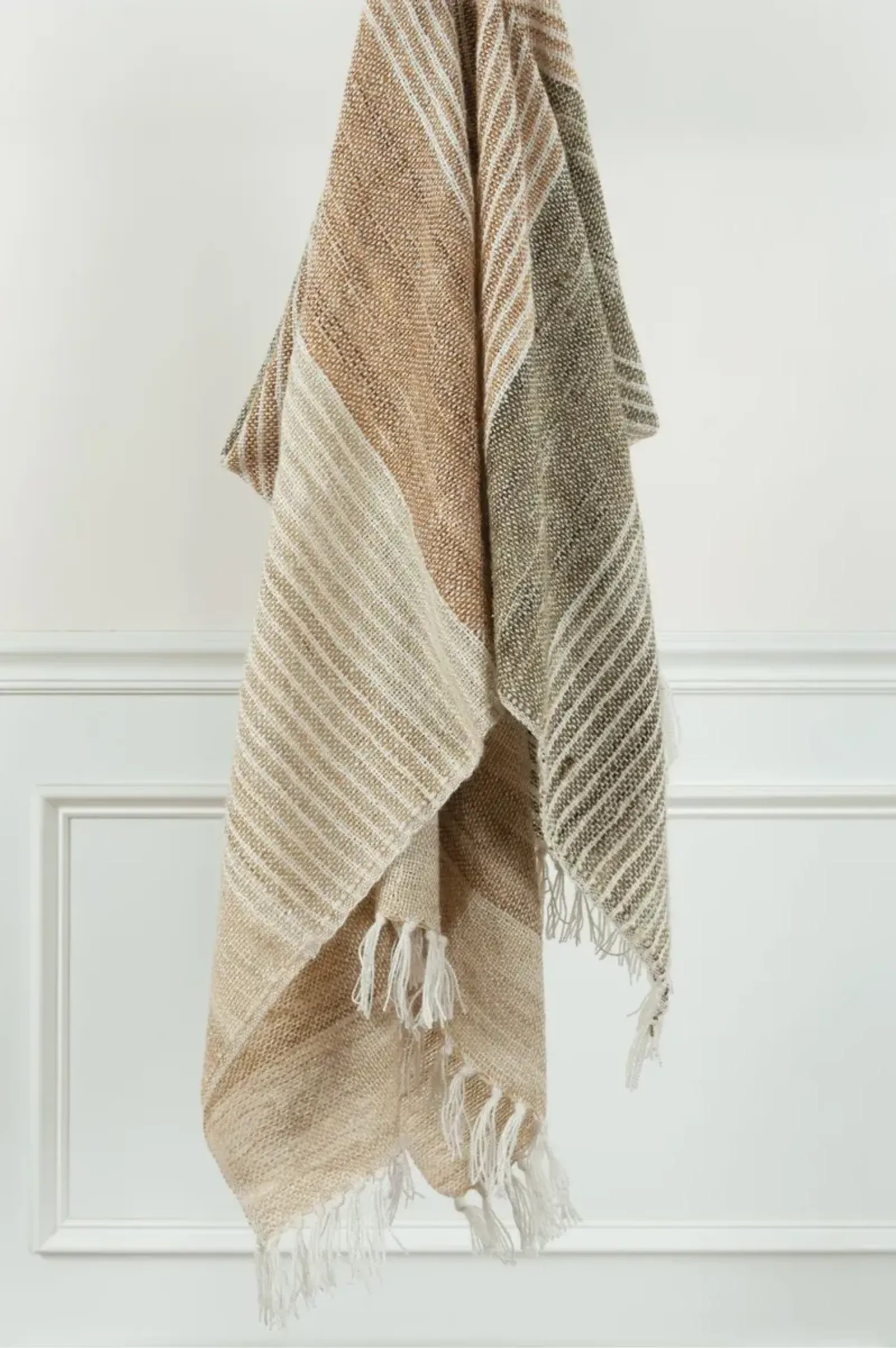 Eleanor Khaki Throw Blanket