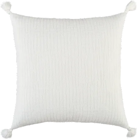 Cleo White Accent Pillow