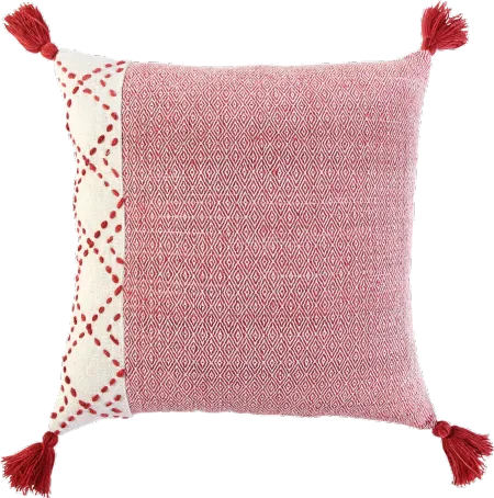Diamond Red Accent Pillow