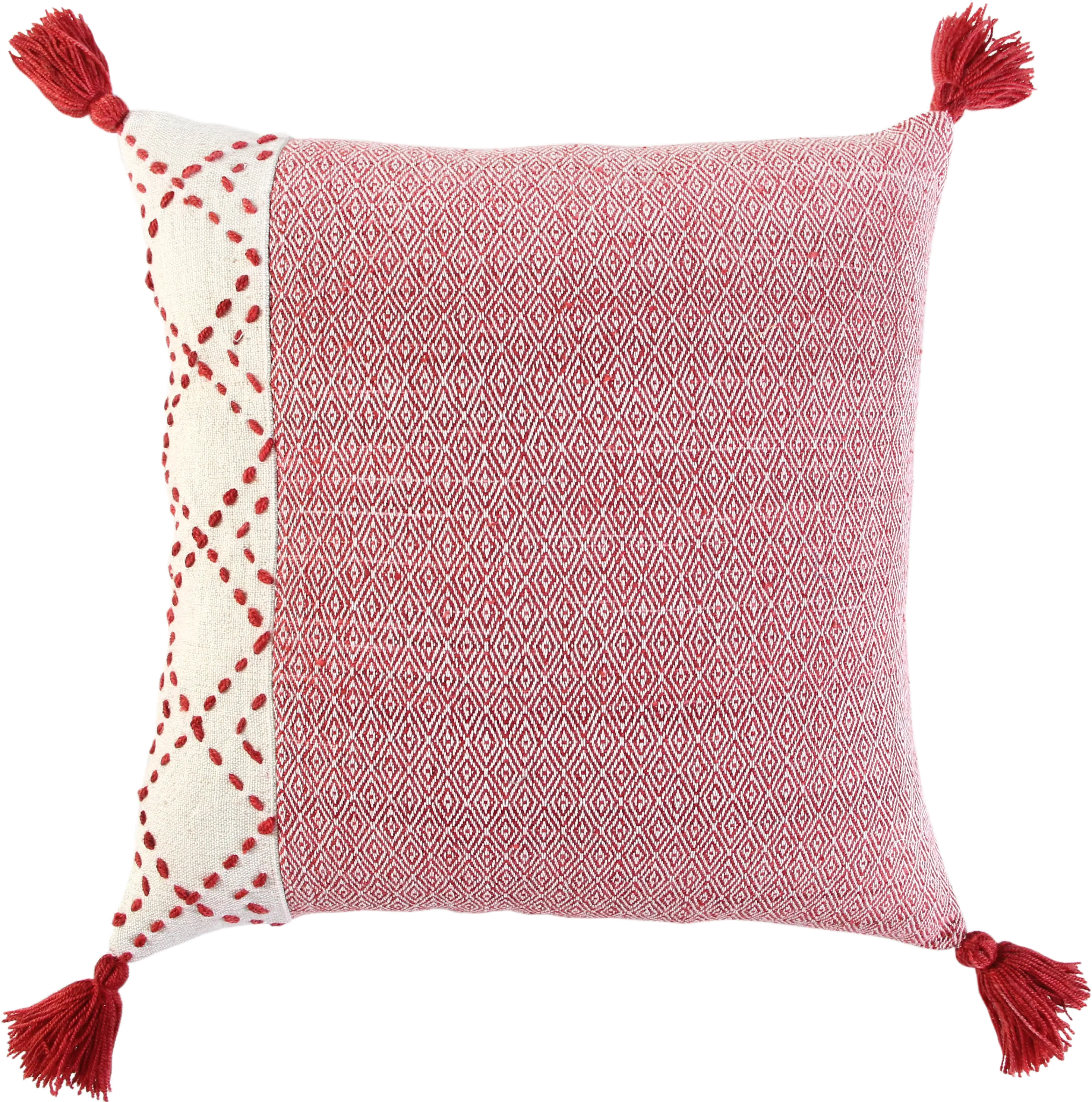 Diamond Red Accent Pillow