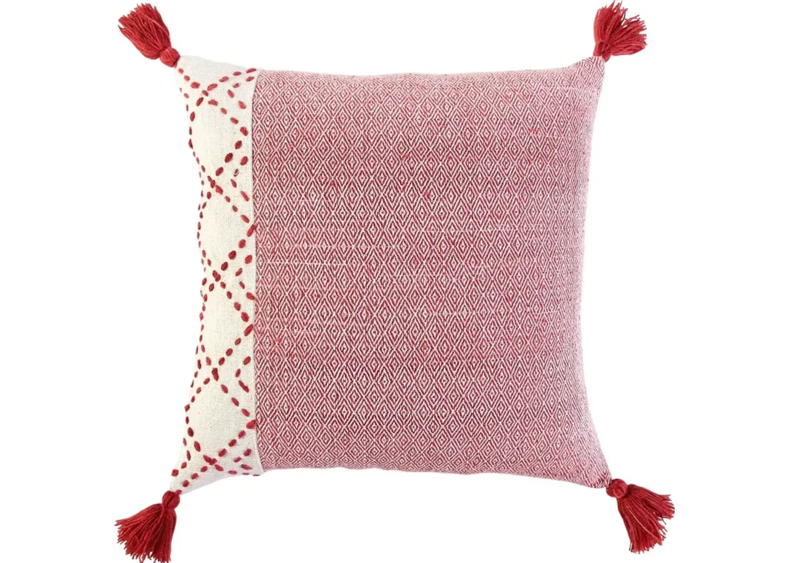 Diamond Red Accent Pillow