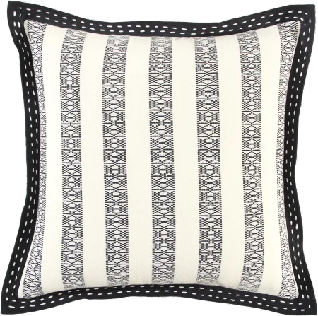 Edge Ivory And Black Accent Pillow