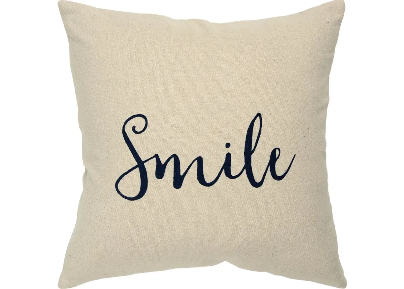 Script Neutral Accent Smile Pillow