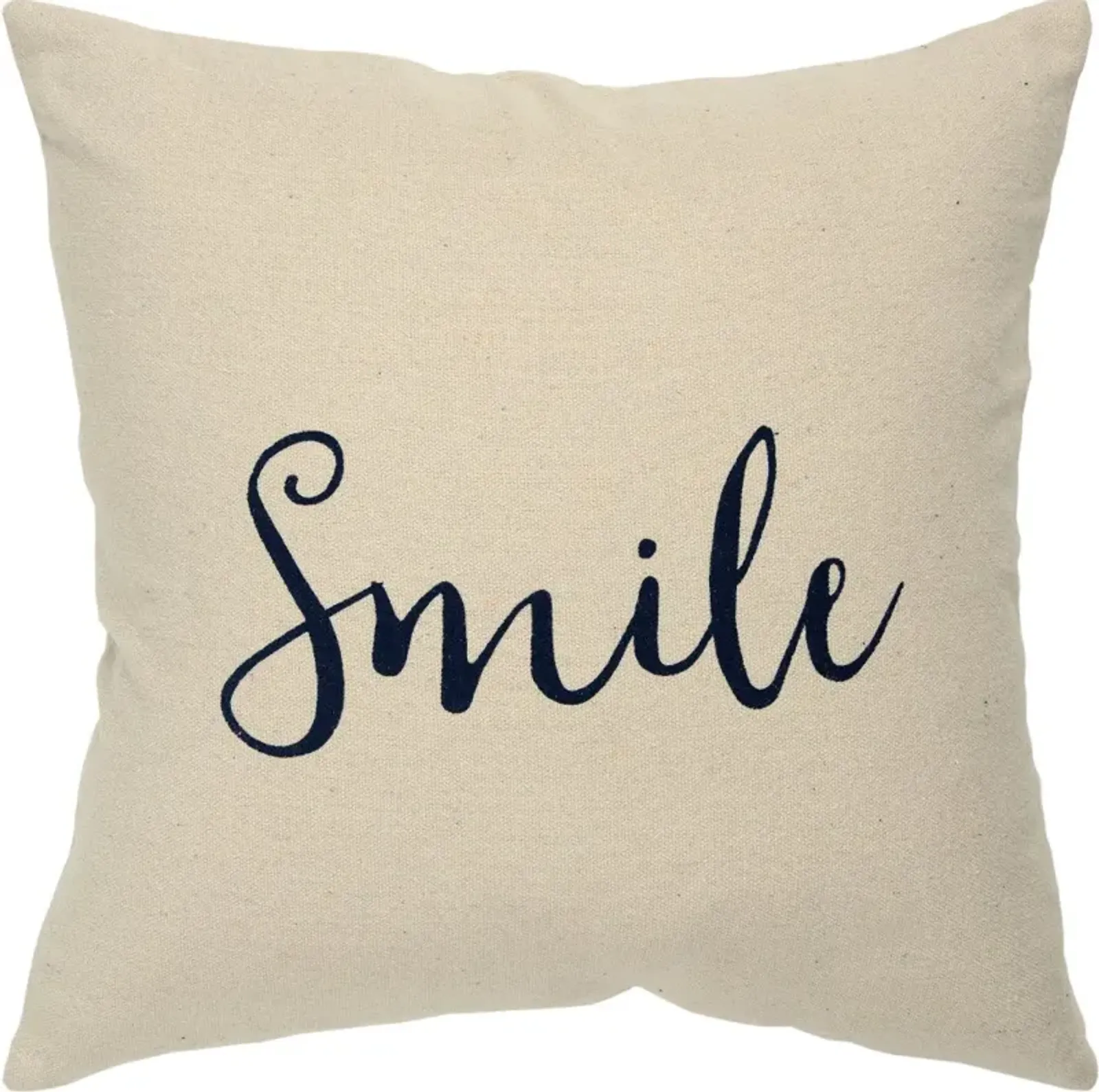 Script Neutral Accent Smile Pillow