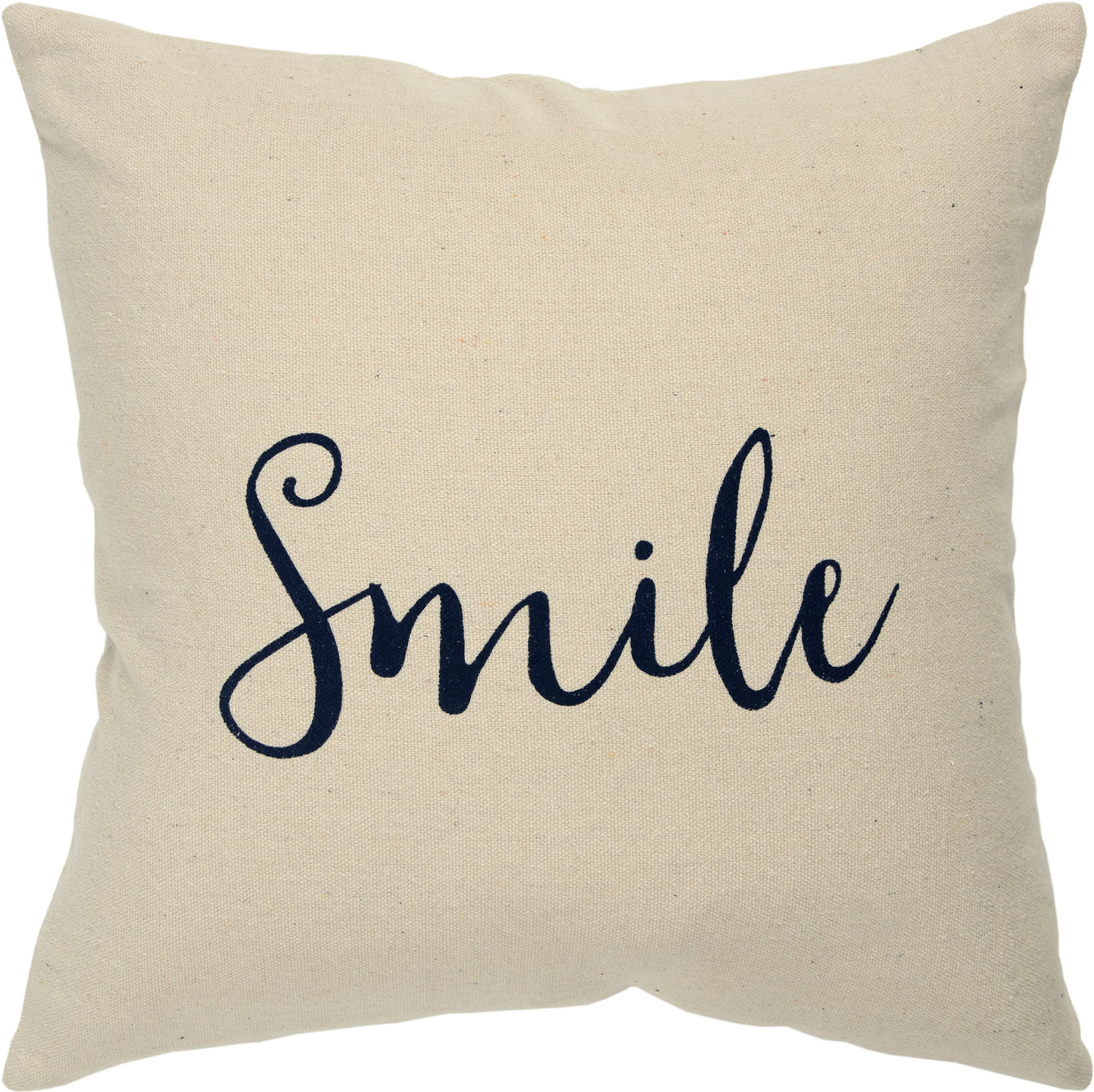 Script Neutral Accent Smile Pillow