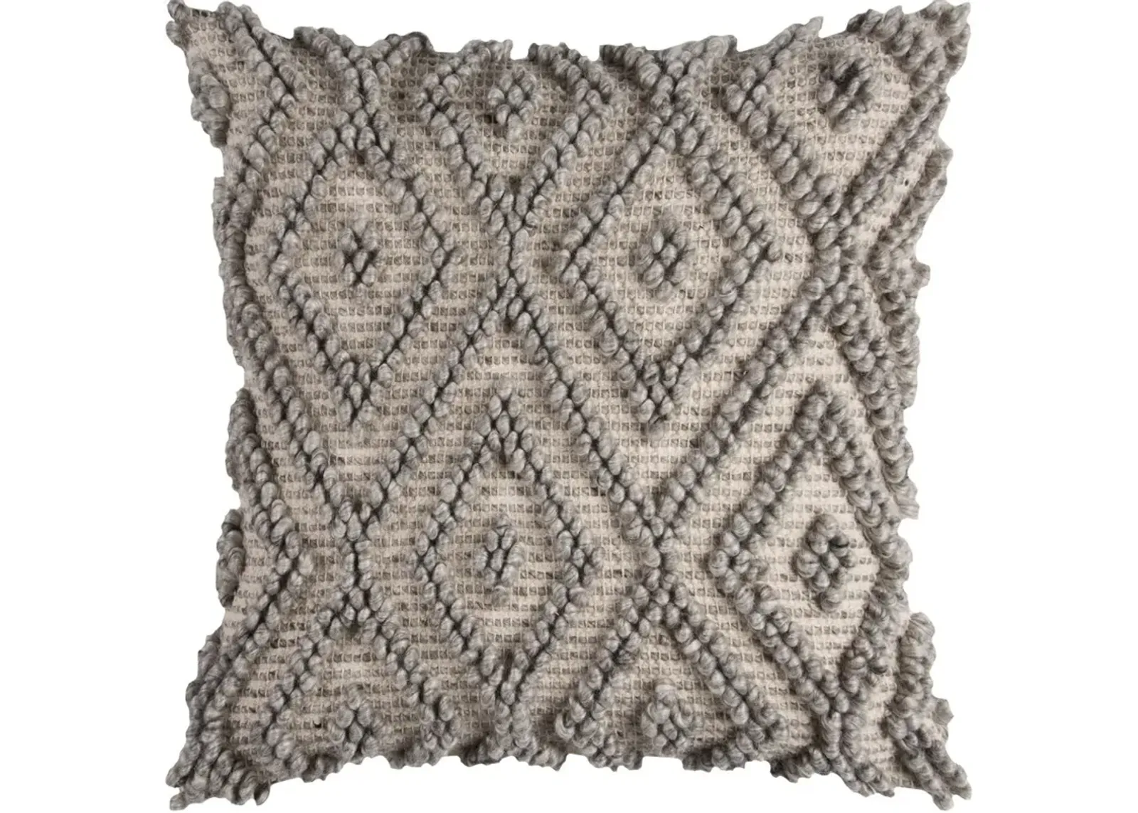 Diamond Geometric Gray Accent Pillow