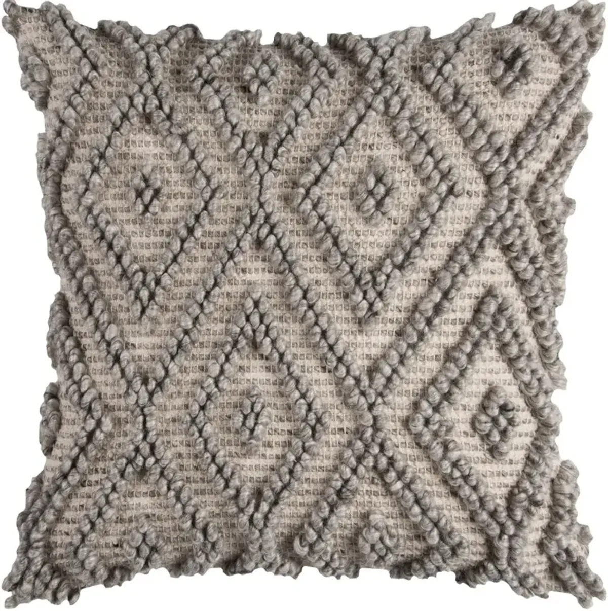 Diamond Geometric Gray Accent Pillow