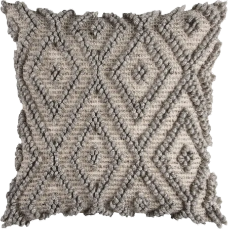 Diamond Geometric Gray Accent Pillow