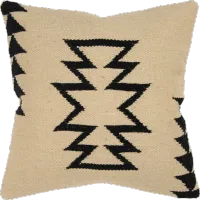 Geo Ivory and Black Accent Pillow