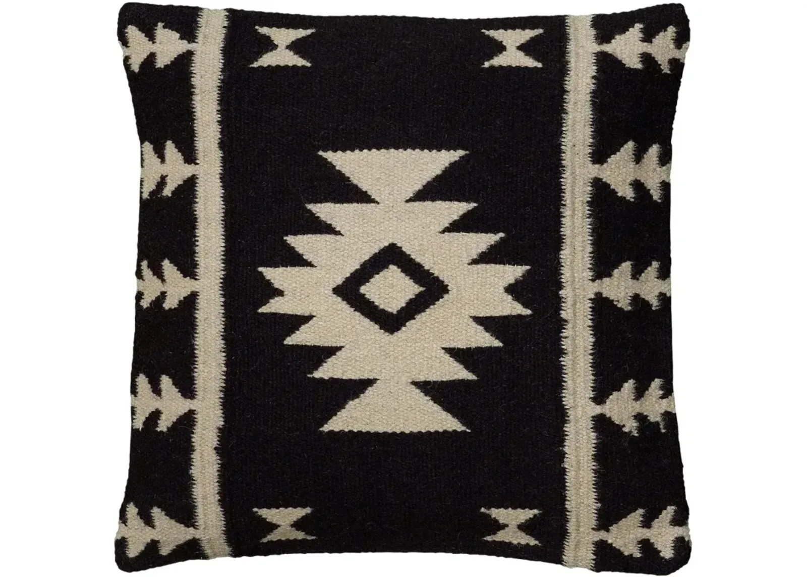 Geo Black and Ivory Accent Pillow