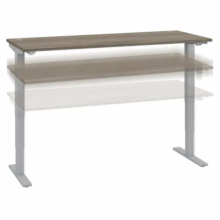 Modern Hickory 72 Inch Adjustable Stand Desk - Bush Furniture