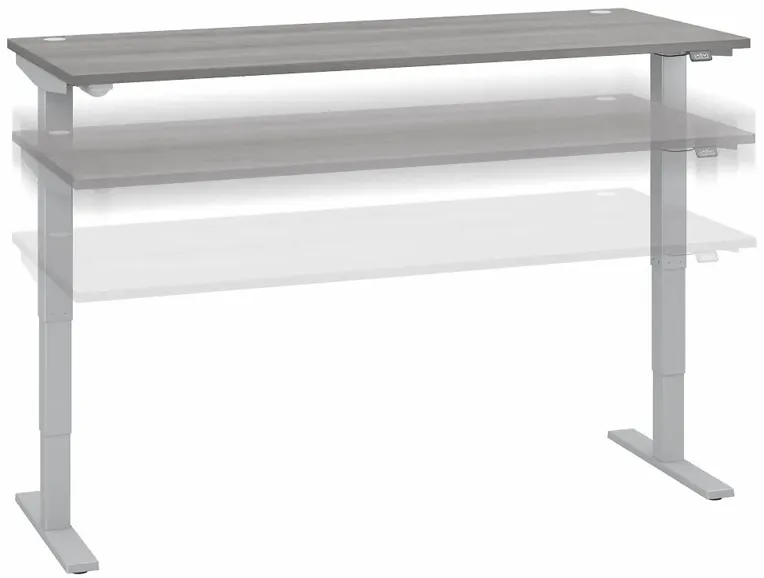 Platinum Gray 72 Inch Adjustable Stand Desk - Bush Furniture