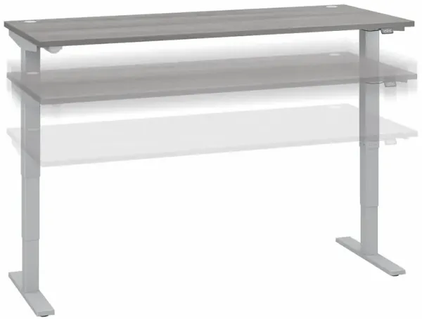 Platinum Gray 72" Adjustable Stand Desk