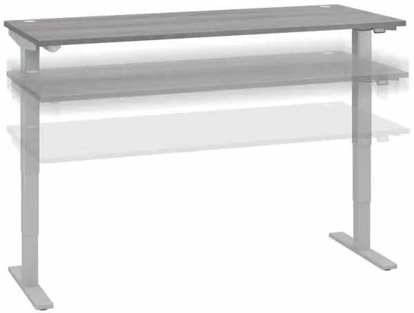 Platinum Gray 72" Adjustable Stand Desk