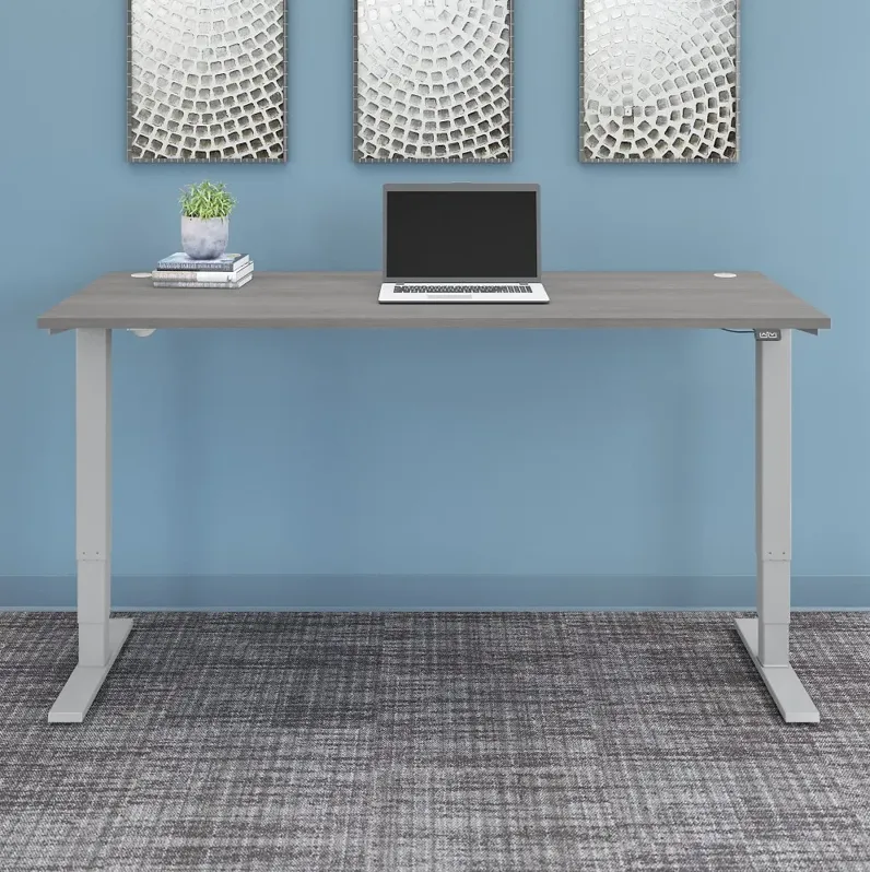 Platinum Gray 72 Inch Adjustable Stand Desk - Bush Furniture