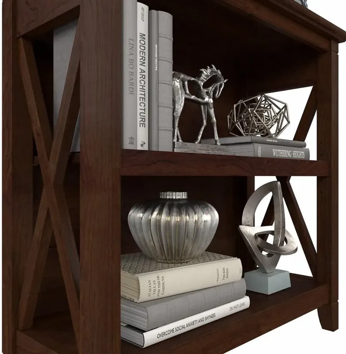 Key West Bing Cherry 2-Shelf Bookcase