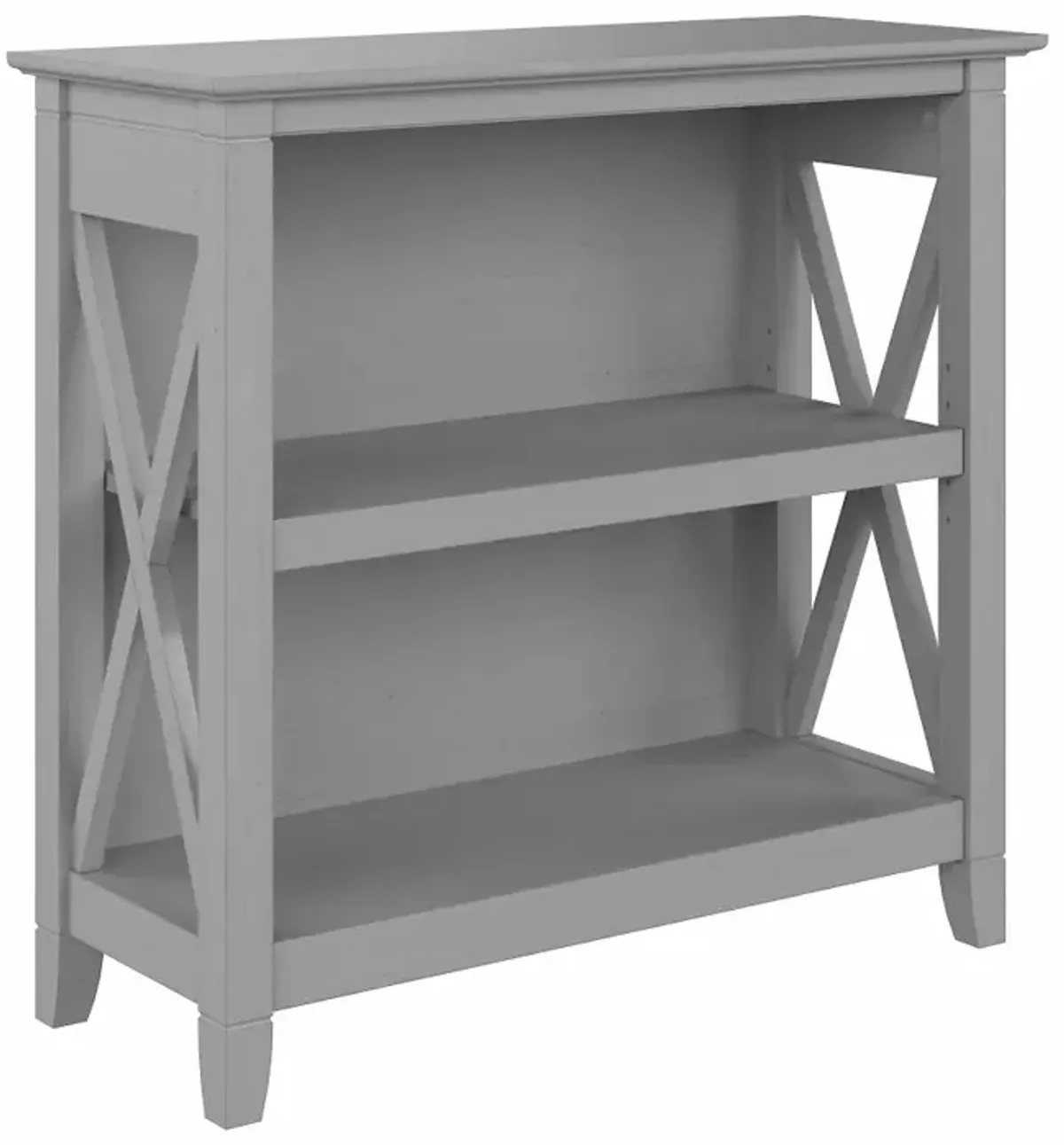 Key West Cape Cod Gray 2-Shelf Bookcase - Bush Furniture