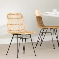 Balka Natural Rattan Dining Room Chair, Set of 2 - South Shore